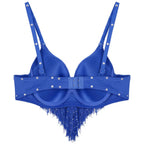 Rhinestone Fringe Tassel Dance Bra Top | Belly Dance & Cabaret | 4 Colours