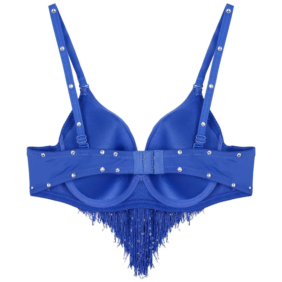 Rhinestone Fringe Tassel Dance Bra Top | Belly Dance & Cabaret | 4 Colours