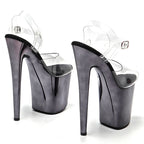 20CM Clear Platform Pole Dance Heels - 8 Inch High Heel Lucite Performance Sandals