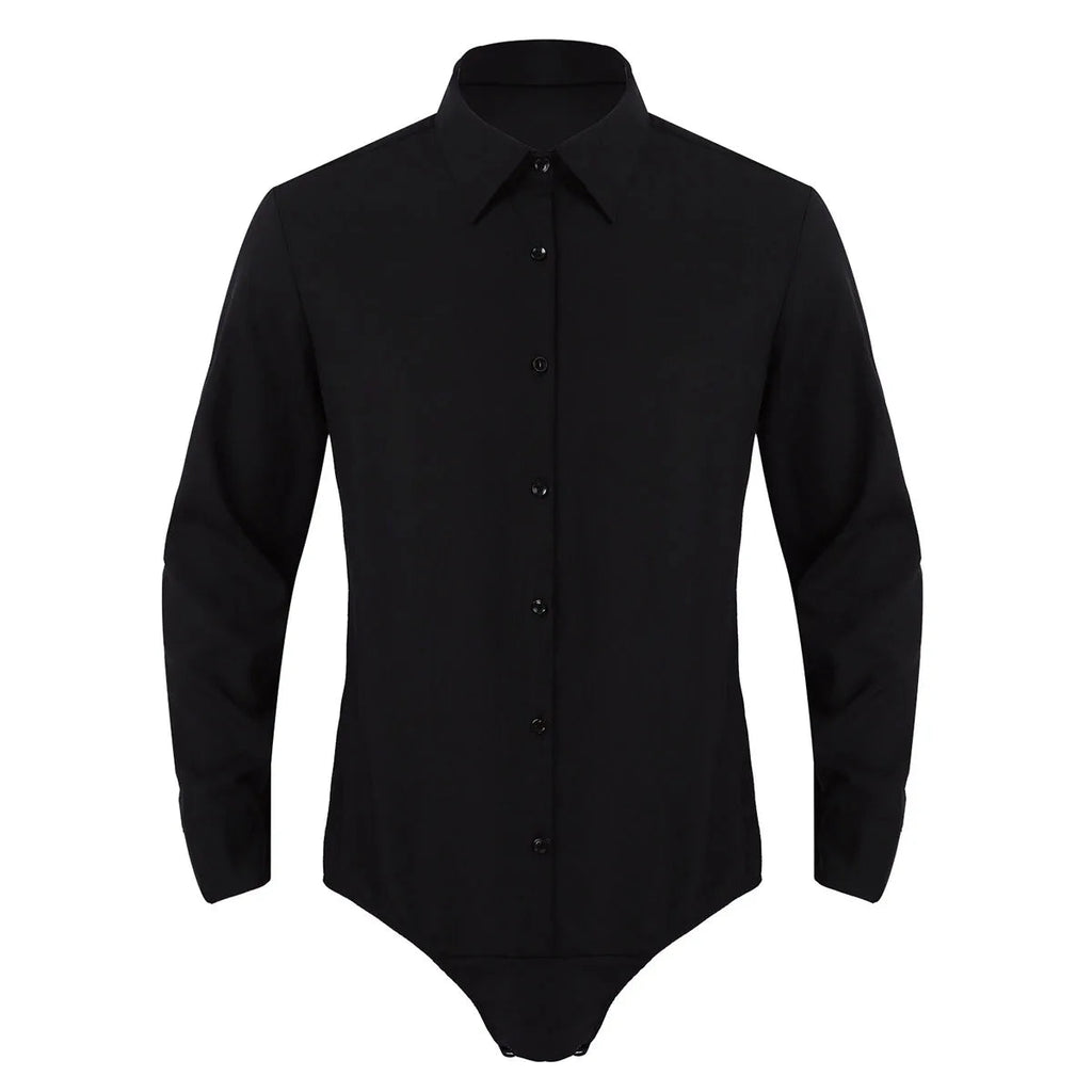 Men’s Dance Bodysuit | Button-Front Shirt