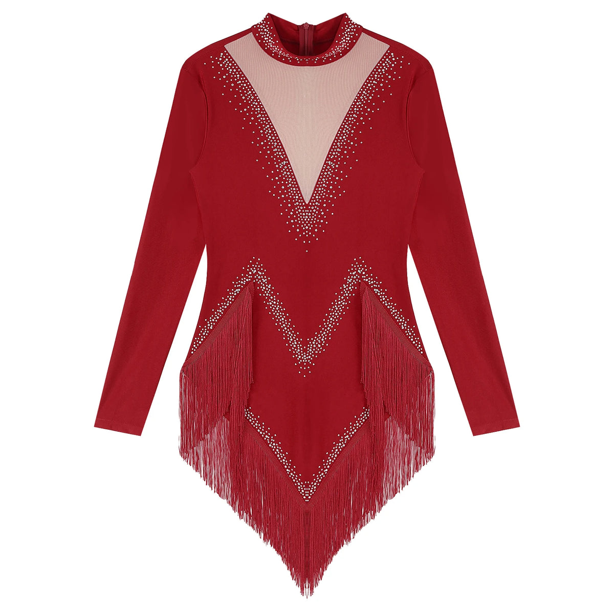 Starlight Rhinestone Tassel Latin Dance Dress