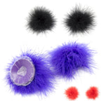 Faux Feather Pom-Pom Pasties | Fluffy Nipple Covers