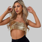 Rhinestone Diamond Corset Crop Top
