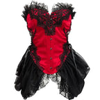 Satin Gothic Overbust Corset | Tulle Skirt | Victorian Bustier