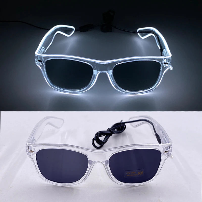EL Wire Glow Glasses | LED Neon Goggles | 22 Colors