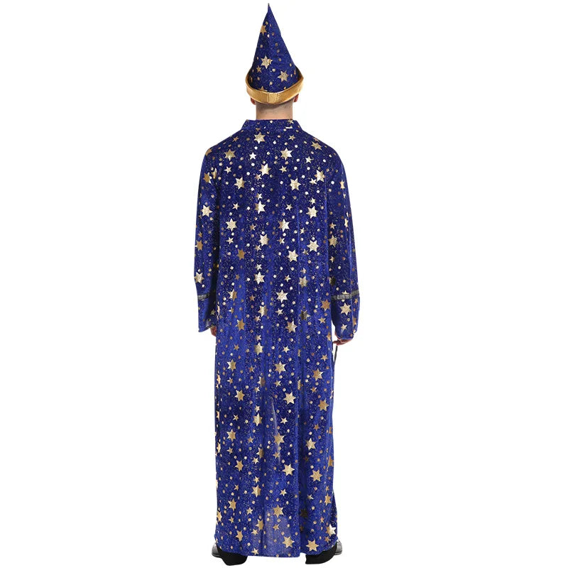 Starry Wizard Robe | Pointed Hat Costume Set