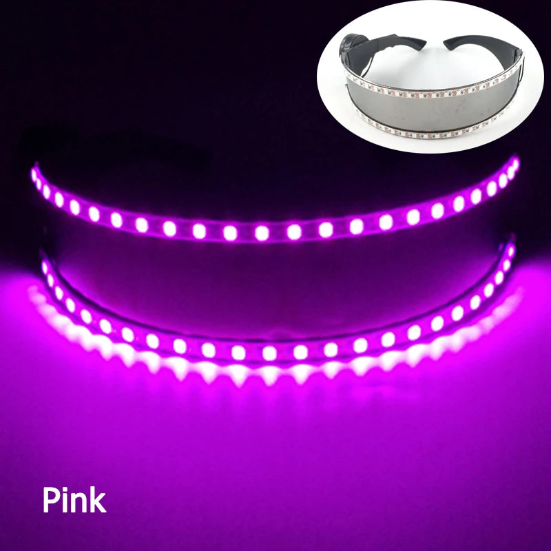 LED Light-Up Rave Glasses & Gloves | Cyberpunk Festival Eyewear