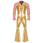 Men’s Disco Jumpsuit | Metallic Bell Bottoms