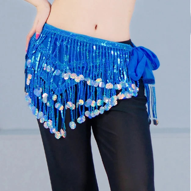 Sequin Fringe Hip Scarf | Belly Dance Belt