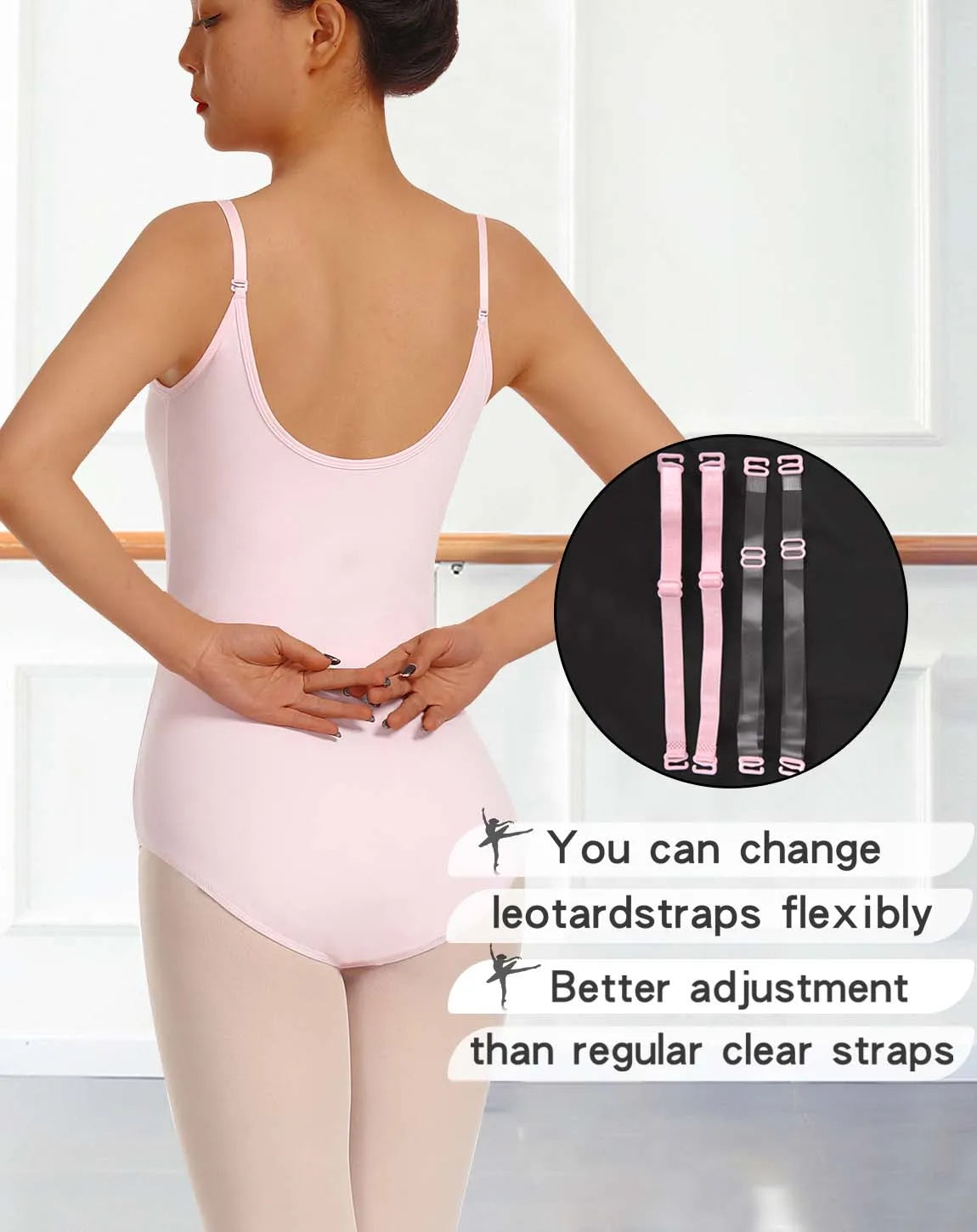 Women's Camisole Ballet Leotard | Adjustable Straps | Full Lining | 3 Colors