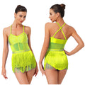 Starlight Rhinestone Fringe Latin Dance Leotard