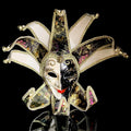 Venetian Jester Comedy Mask | Gold Metalwork | 4 Colors