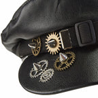 Steampunk Newsboy Cap | Gear & Eye Detail
