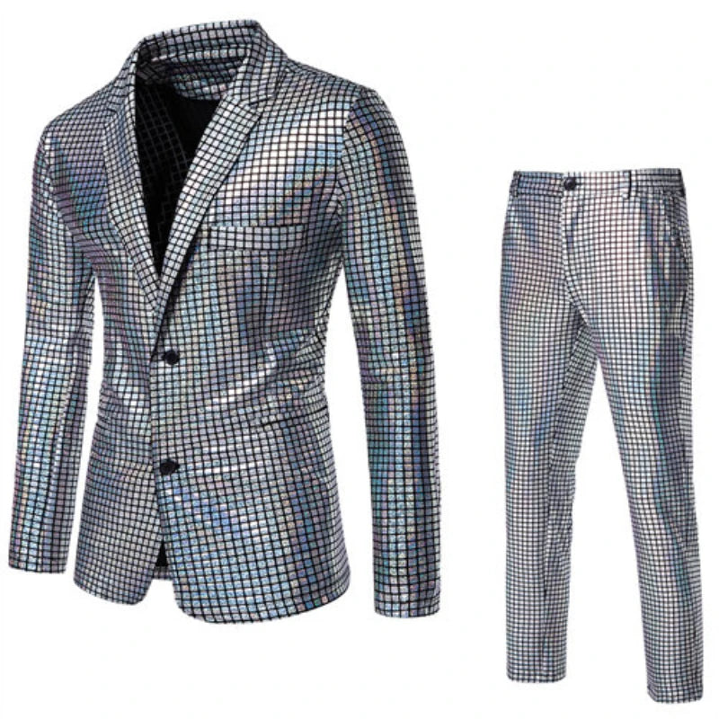 Men's Disco Suit | Metallic Shine