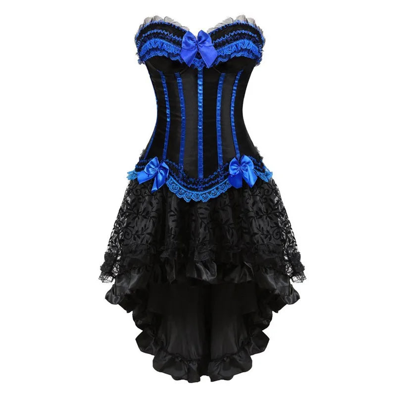 Striped Corset Dress | Lace-Up | Plus Sizes