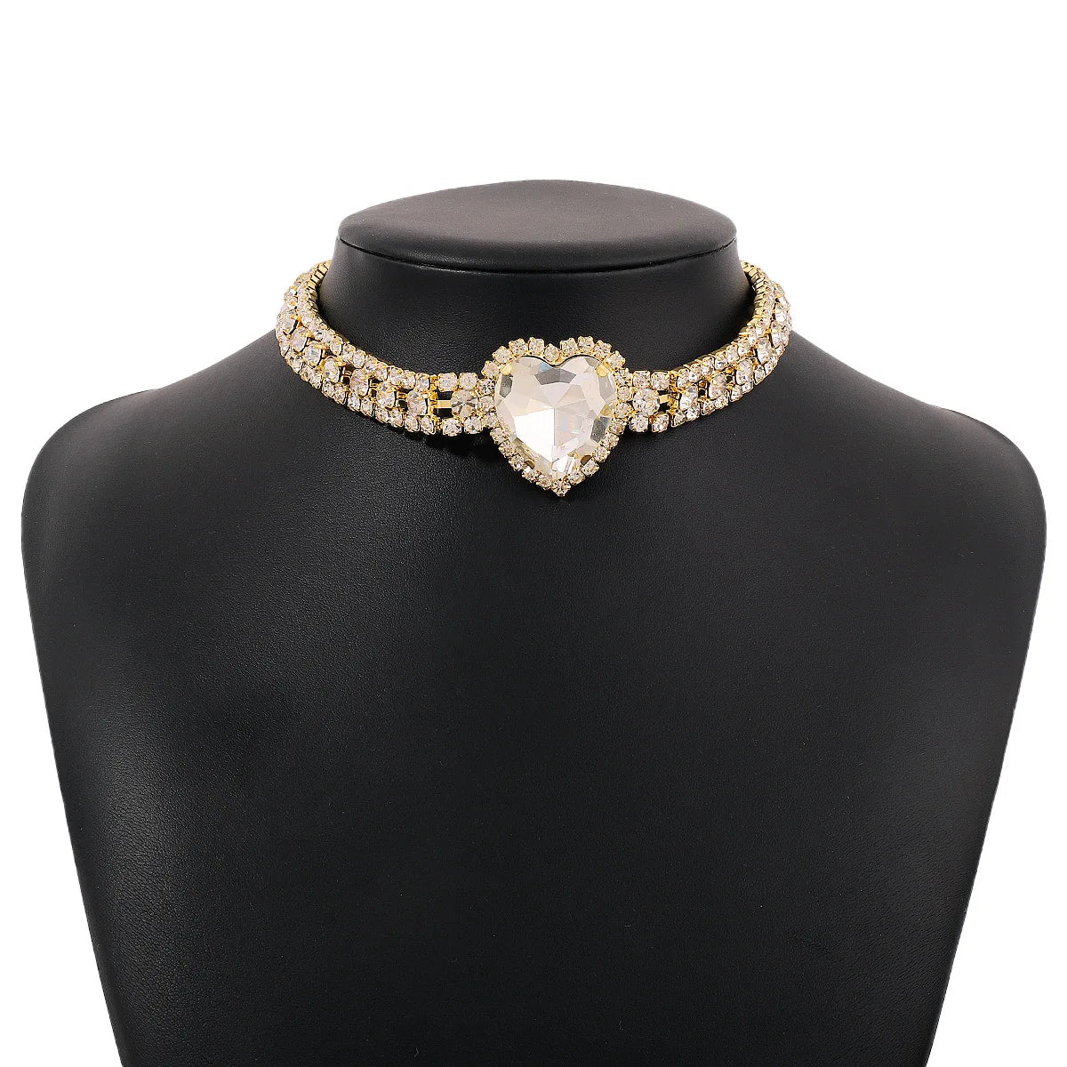 Rhinestone Choker | Crystal Heart