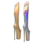 26cm Thigh-High Platform Boots - Lace-Up Dance Boots