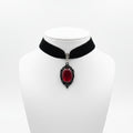 Gothic Cameo Choker | Velvet & Pendant | Vampire Necklace