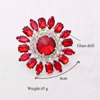 Oversized Rhinestone Flower Ring | 8cm Statement | 8 Colors