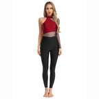 Women's Rhinestone Sheer Mesh Dance Jumpsuit | Mock Neck & One-Shoulder Styles | Gymnastics & Performance