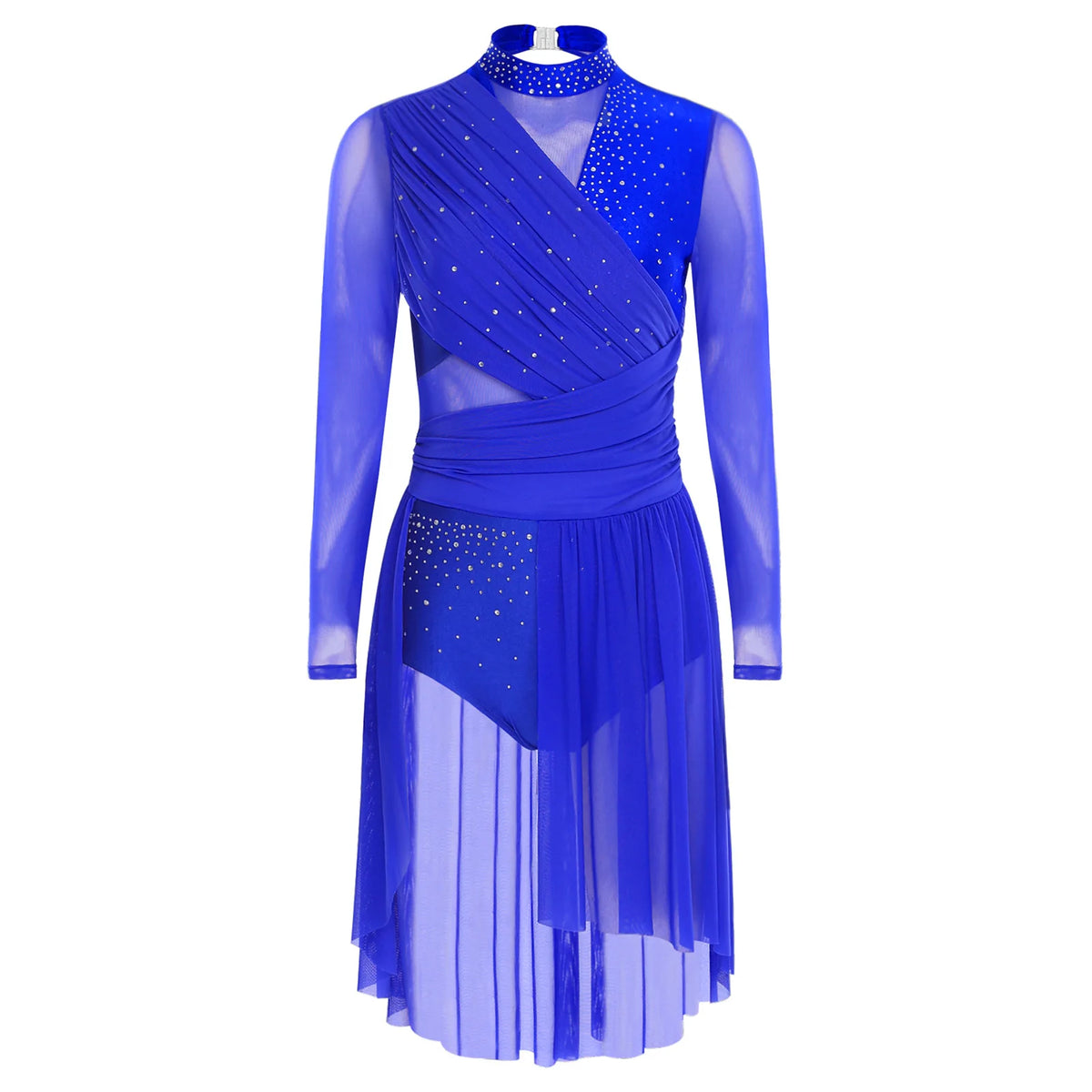 Aurora Rhinestone Lyrical Dance Leotard Dress