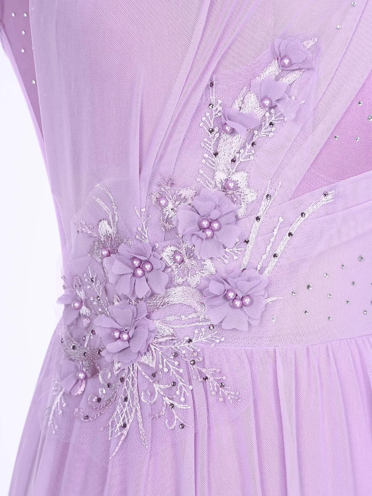 Applique Rhinestone Lyrical Dress | Mock Neck | 4-Strap Back