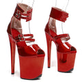 8-Inch Shiny Open-Toe Platform Sandals