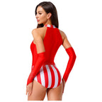 Circus Bodysuit | Rhinestones & Gloves