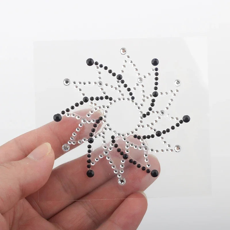 Swirl Rhinestone Nipple Pasties | Transparent | One Size