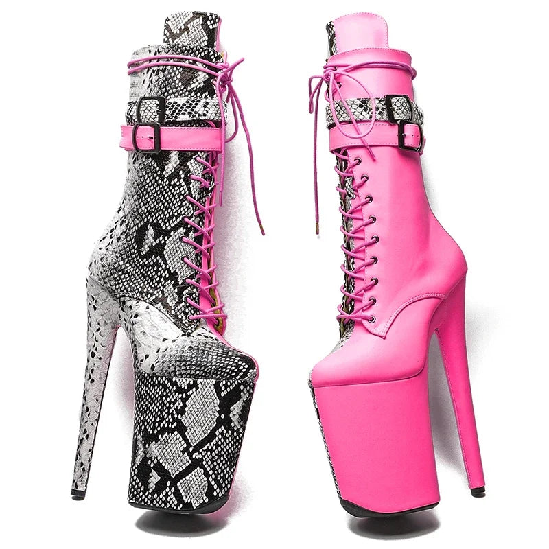 9-Inch Snake & Matte Ankle Boots