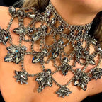 Luxury Oversized Rhinestone Statement Necklace - Drag Show & Pageant Jewelry