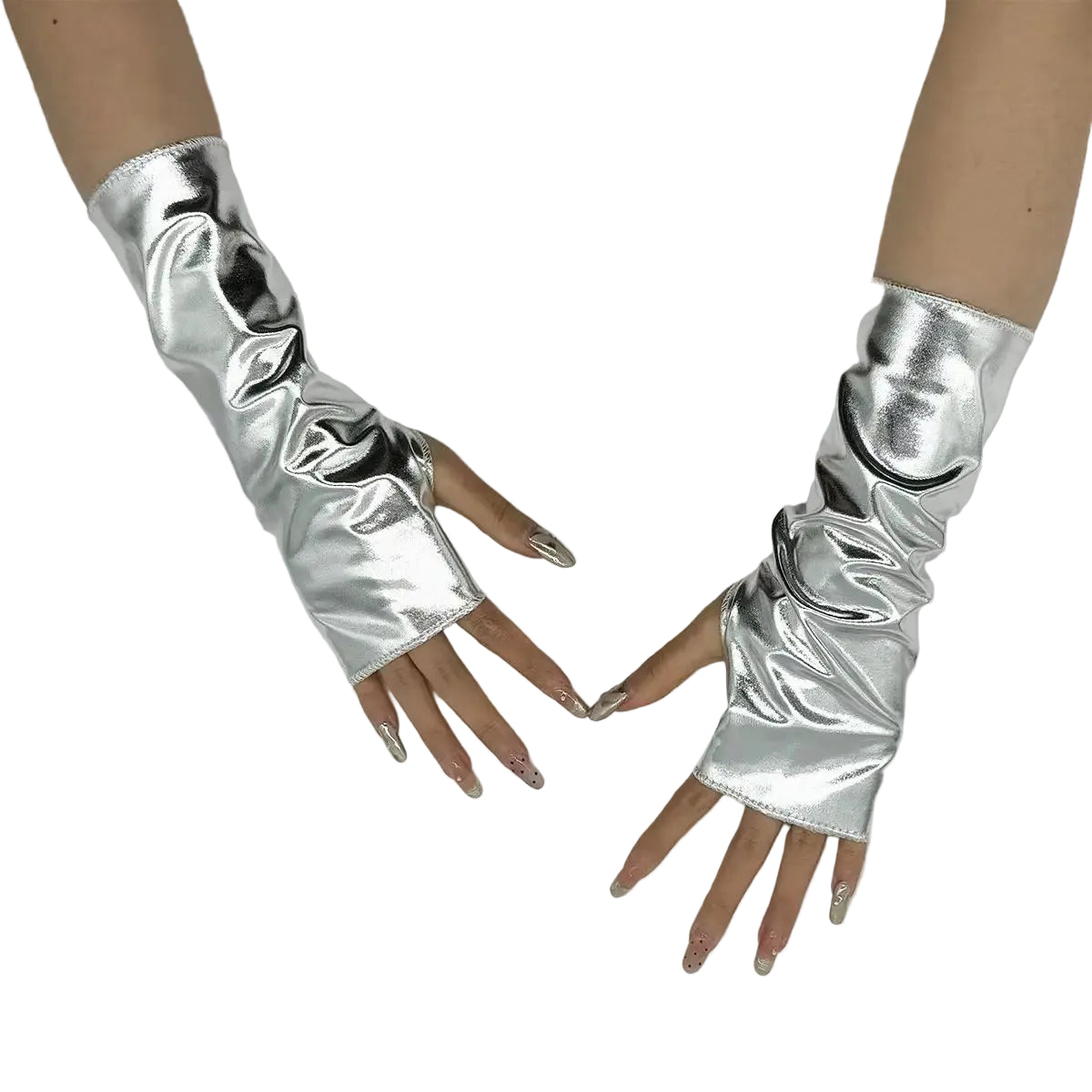 Glossy Fingerless Gloves | Stage