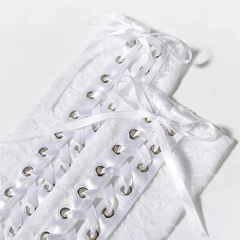 Lace-Up Fingerless Gloves | Gothic