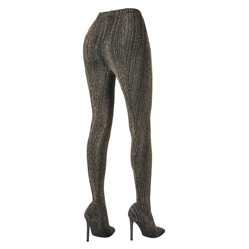 Waist-High Sock Boots | Platform Heel