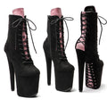 8-Inch Two-Tone Platform Ankle Boots