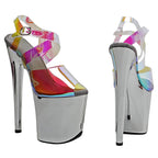 Holographic Platform Sandals - 20cm Pole Dance Heels