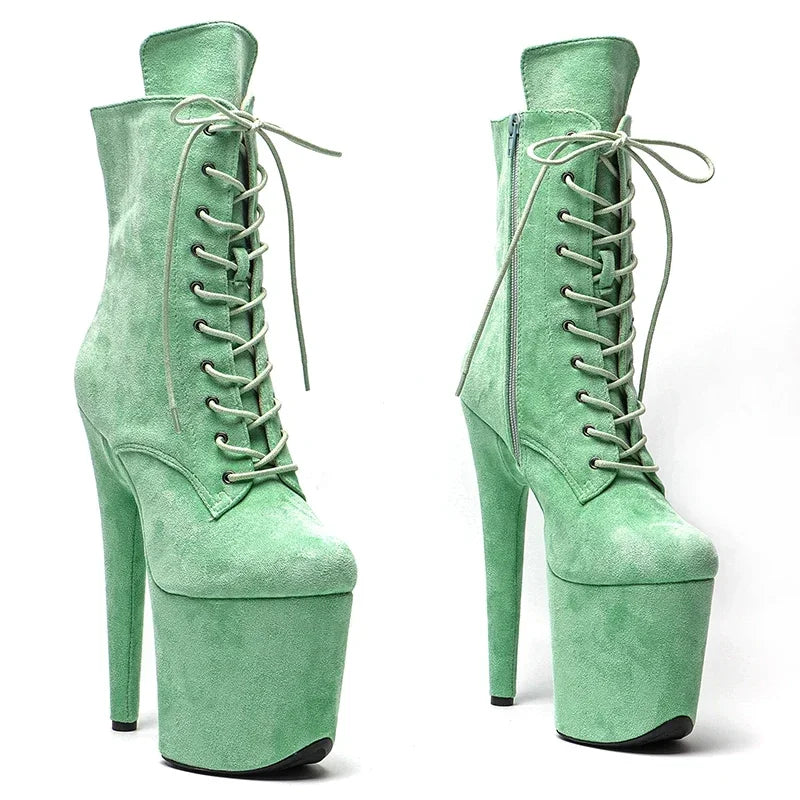 Extreme 20cm Ankle Boots - 8" Platform Pole Dance Heels