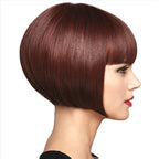 1920s Flapper Bob Wig | Short Straight | Black & Burgundy