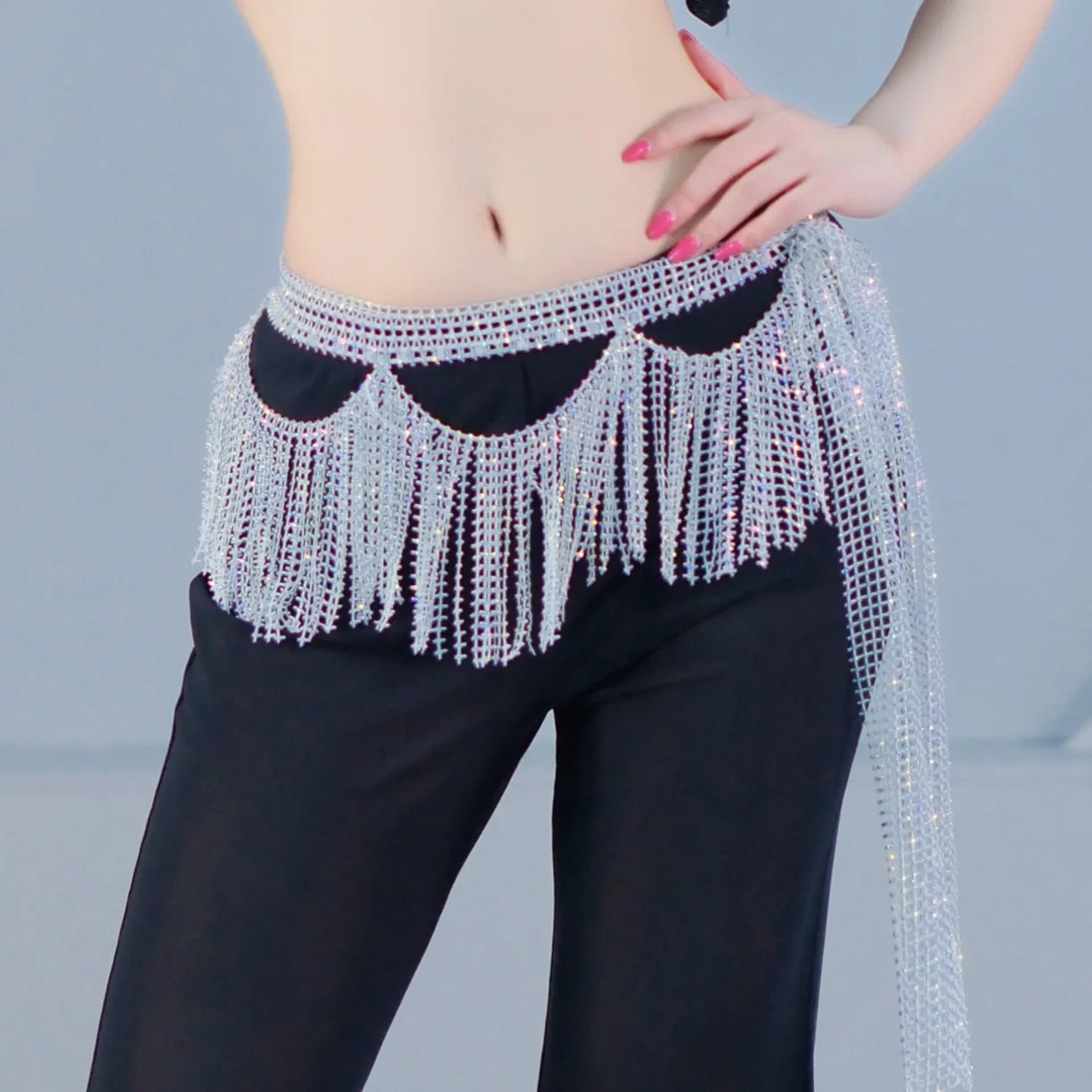 Beaded Fringe Hip Scarf | Belly Dance Belt