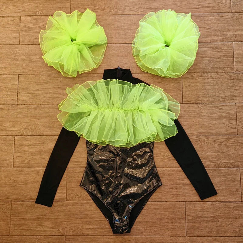 Black Stage Bodysuit | Dance Jumpsuit | S–L