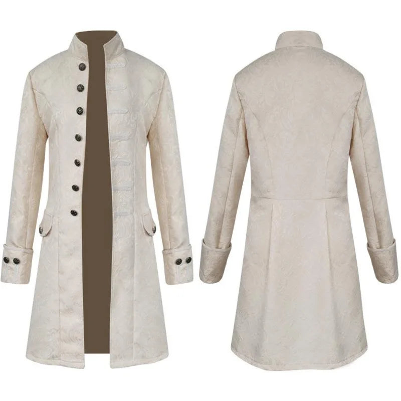 Victorian Steampunk Trench Coat & Shirt | Medieval Renaissance Costume | S–4XL