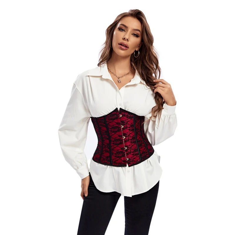 Floral Brocade Underbust Corset | Gothic & Victorian | Waist Cincher
