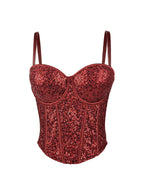 Sequin Bustier | Bling Corset Top | Stage & Party
