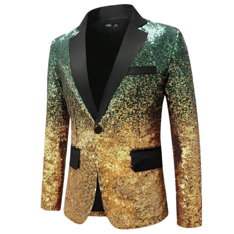Men’s Sequin Blazer | Contrast Lapels