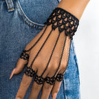 Lace Hand Harness | Black Chains