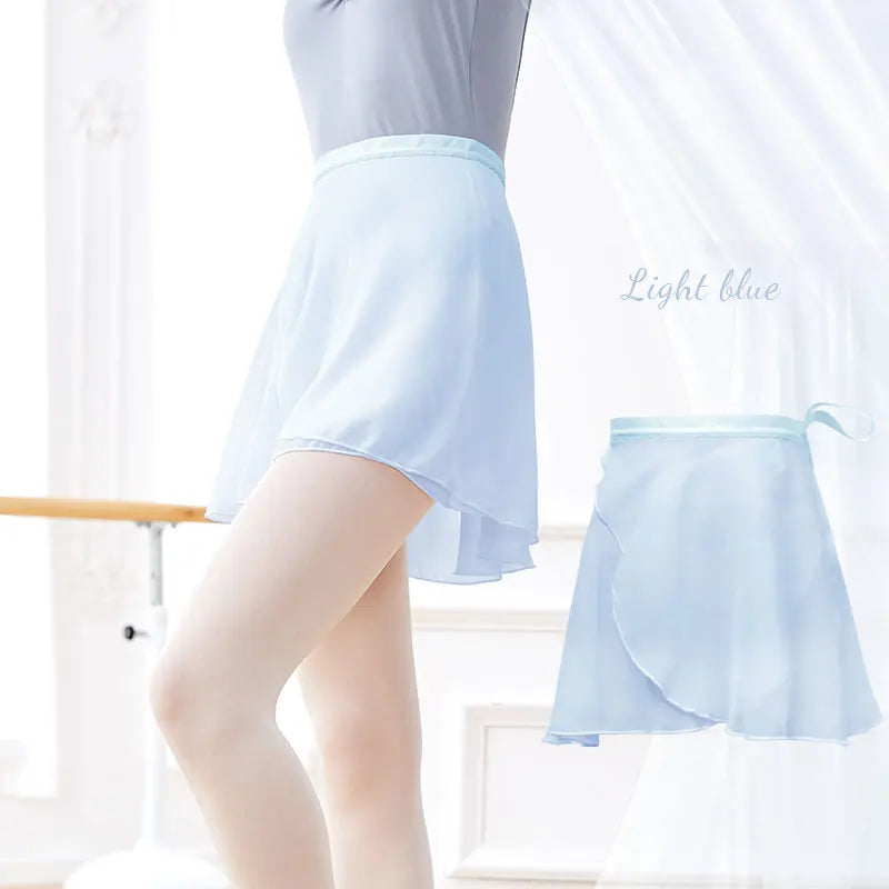 Chiffon Tie-Up Ballet Wrap Skirt | 18 Colors | S–XL