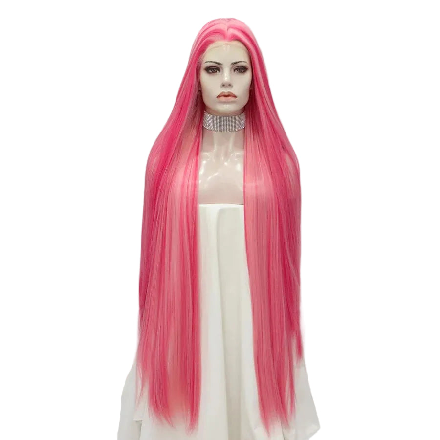 44" Super Long Straight Lace Front Wig – Bold Performance Colors