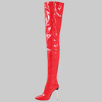 Daring Patent Thigh-High Stiletto Boots - Extreme Over-the-Knee Performance & Nightlife Boots (11cm Heel)