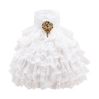 Ruffle Lace Jabot | Rococo Collar & Brooch