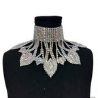 Crystal Rhinestone Choker | Wide Statement Necklace | Drag & Bridal